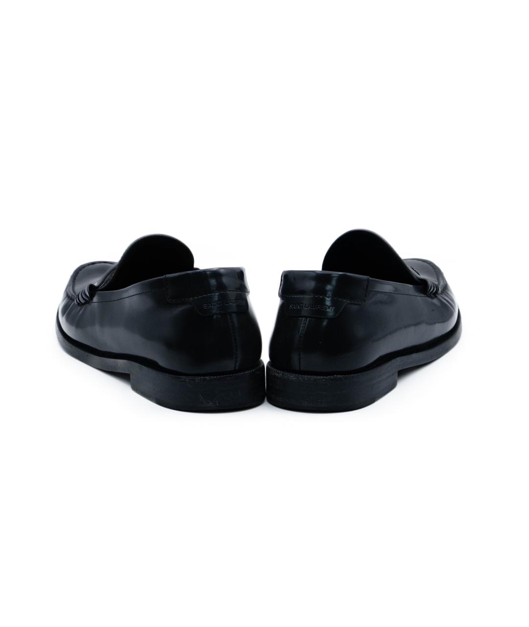 SAINT LAURENT Черные кожаные лоферы, фото 5
