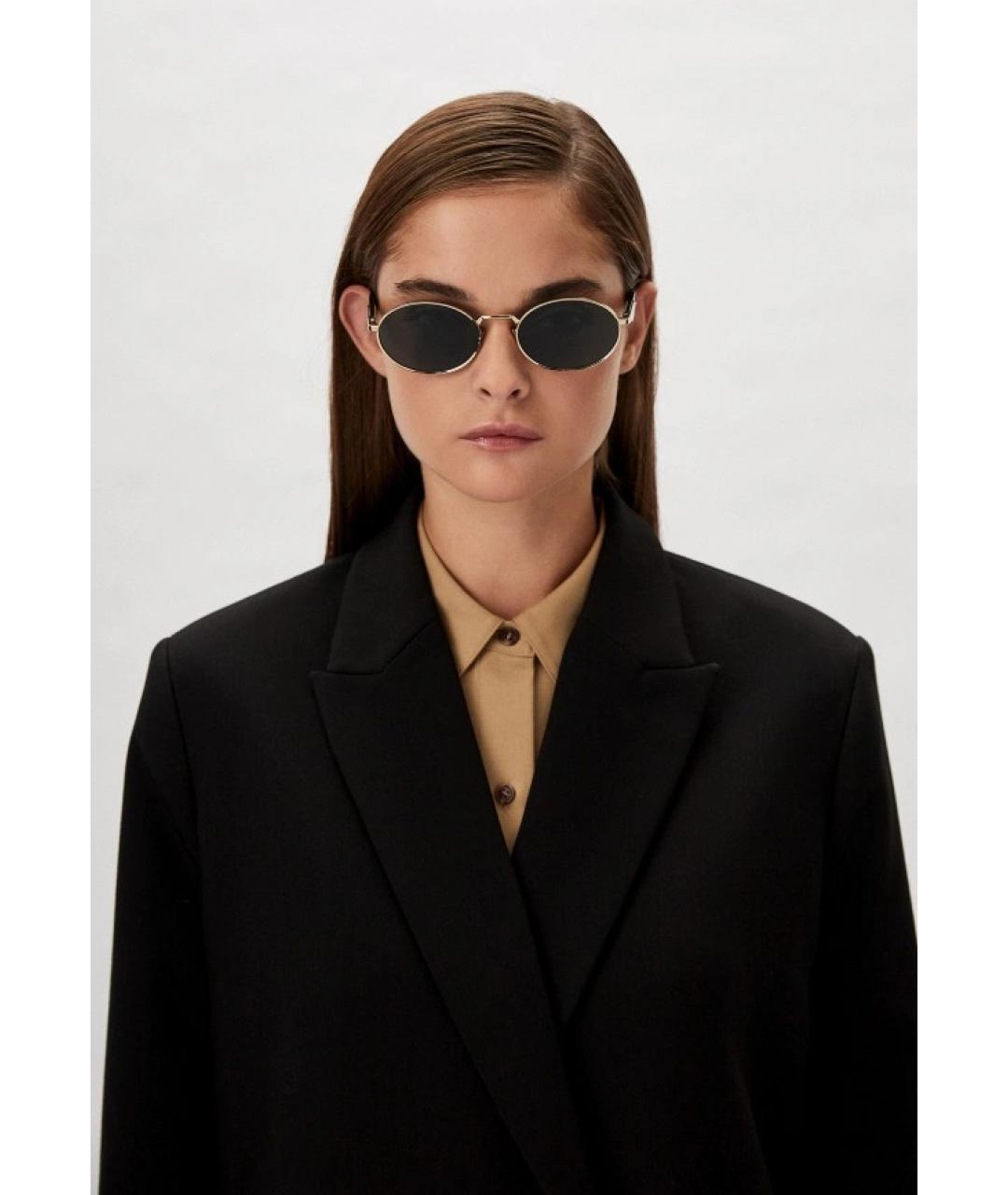 PRADA Золотые солнцезащитные очки, фото 3