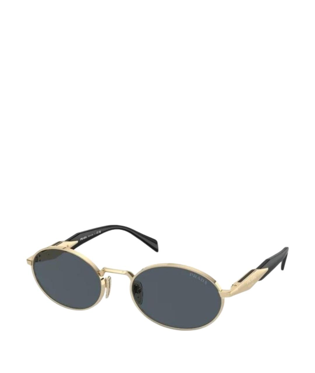 PRADA Золотые солнцезащитные очки, фото 1