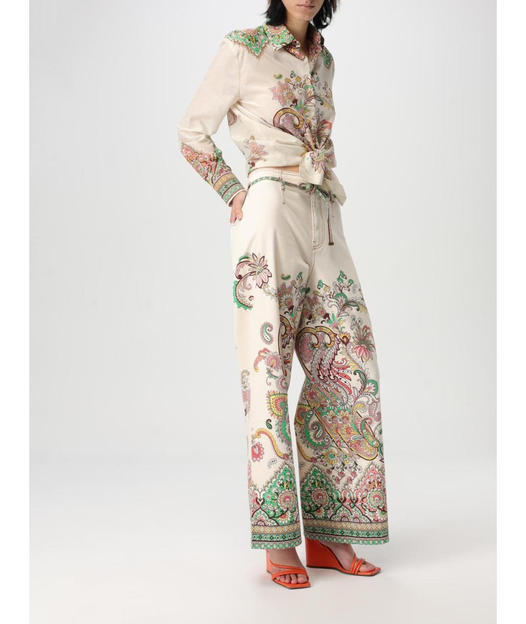ETRO Мульти джинсы клеш, фото 3