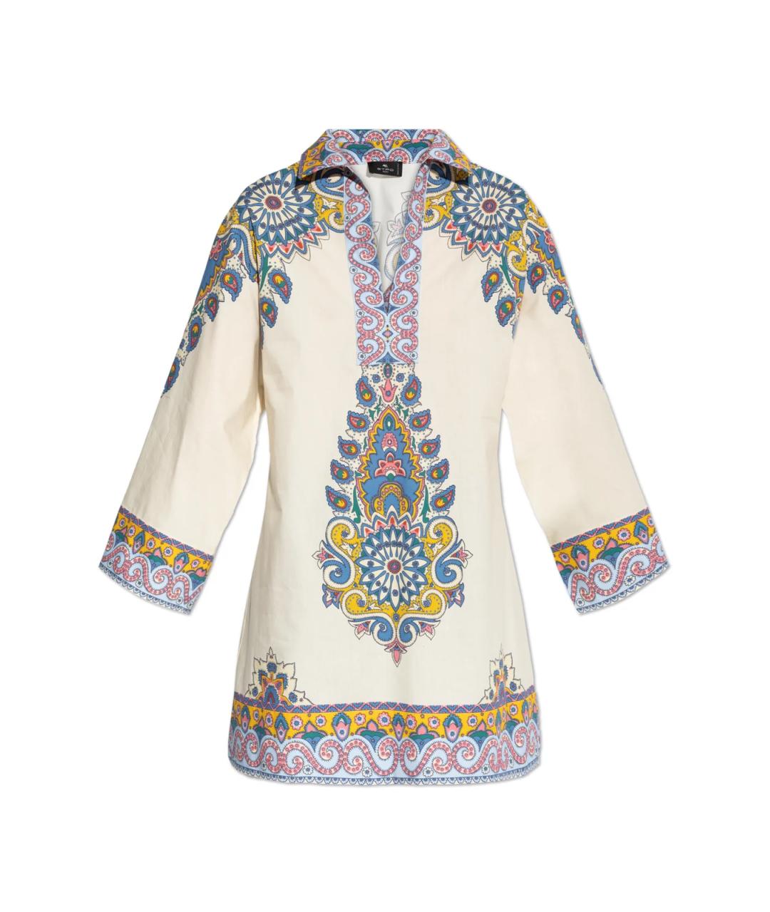 ETRO Мульти хлопко-эластановое повседневное платье, фото 1