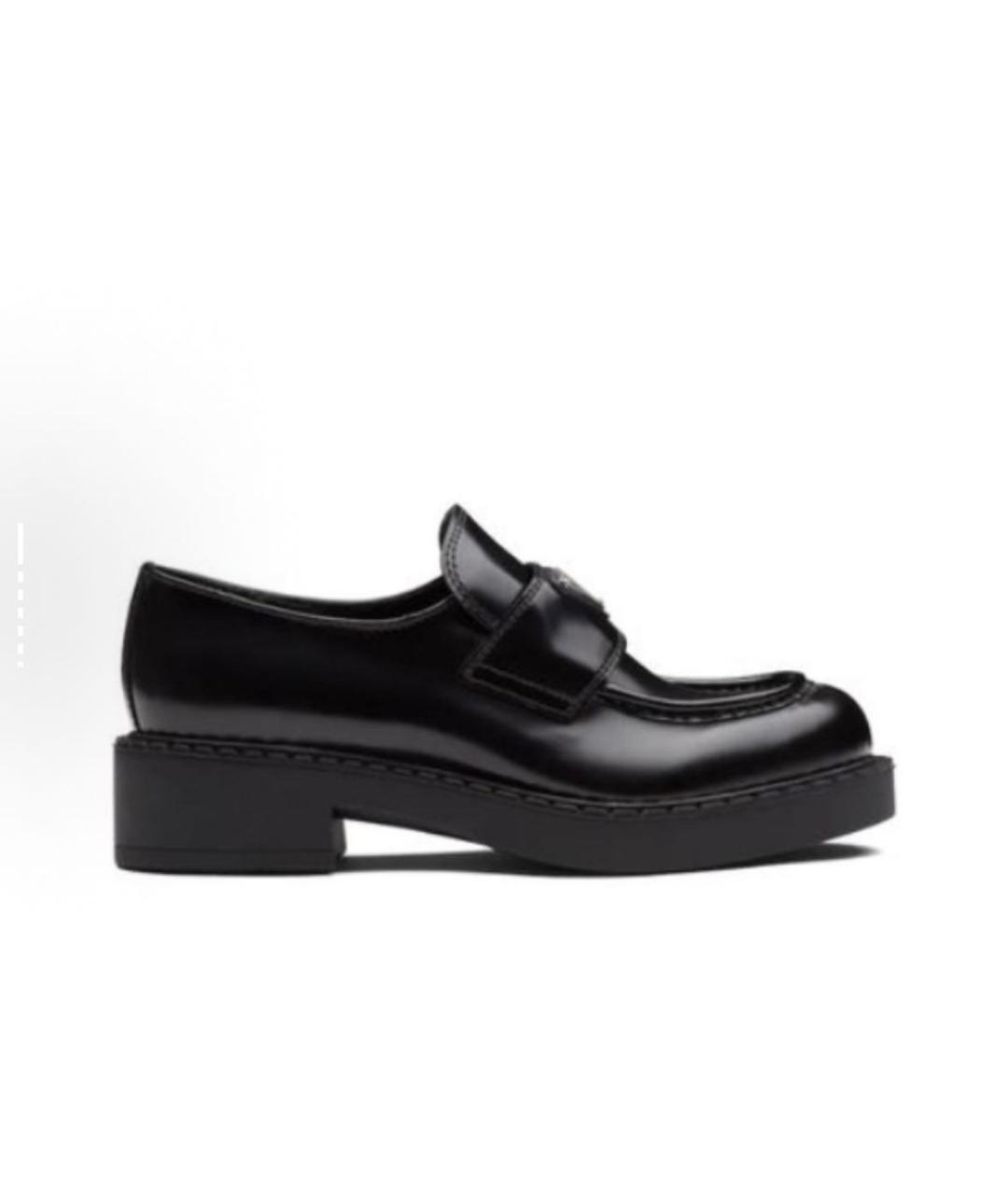 PRADA Черные кожаные лоферы, фото 2