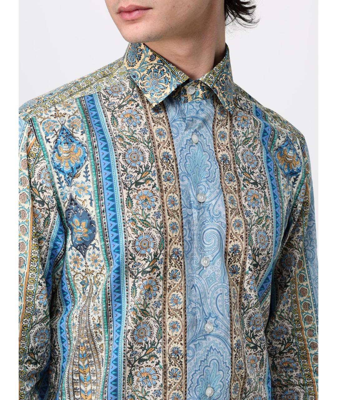 ETRO Голубая кэжуал рубашка, фото 5