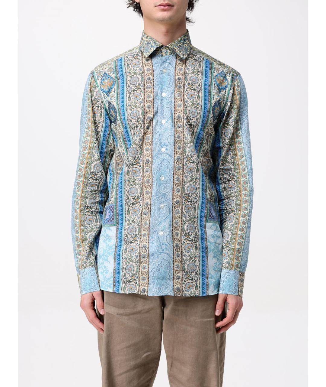 ETRO Голубая кэжуал рубашка, фото 6