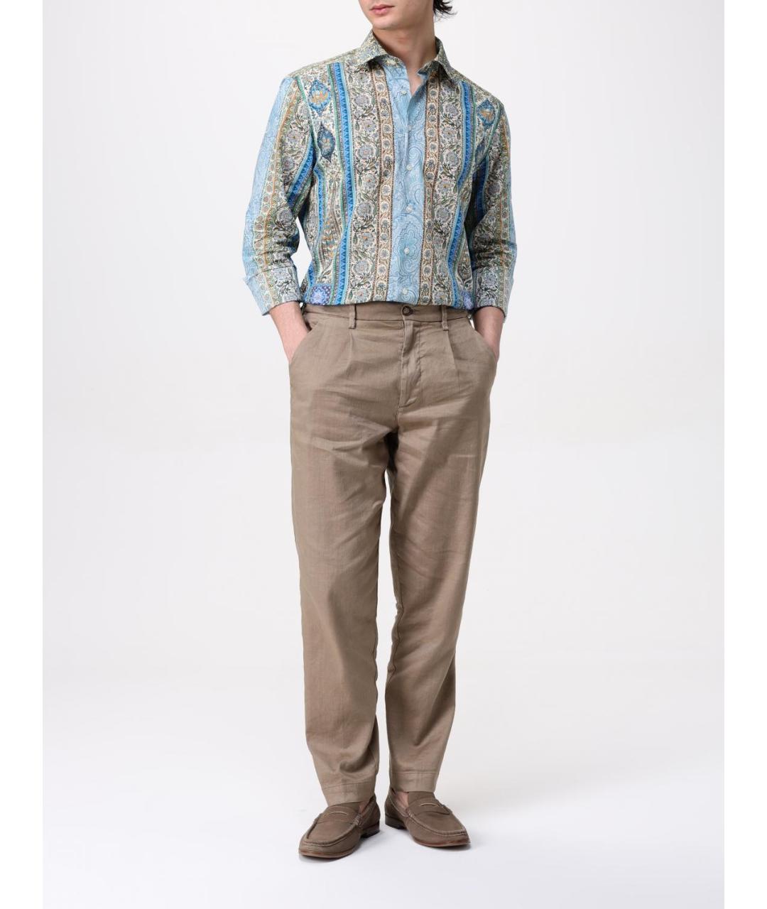 ETRO Голубая кэжуал рубашка, фото 2