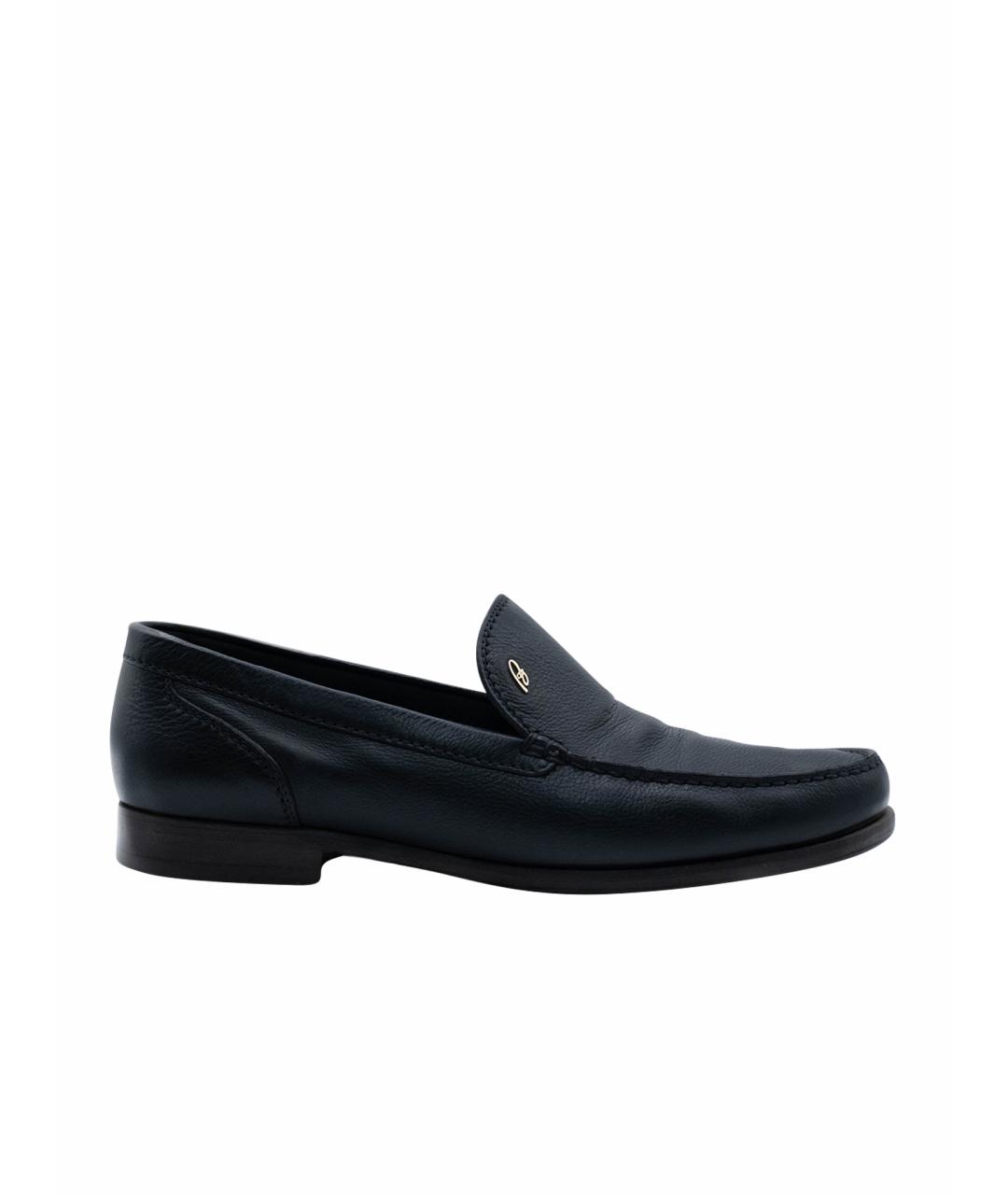 BRIONI Черные кожаные лоферы, фото 1