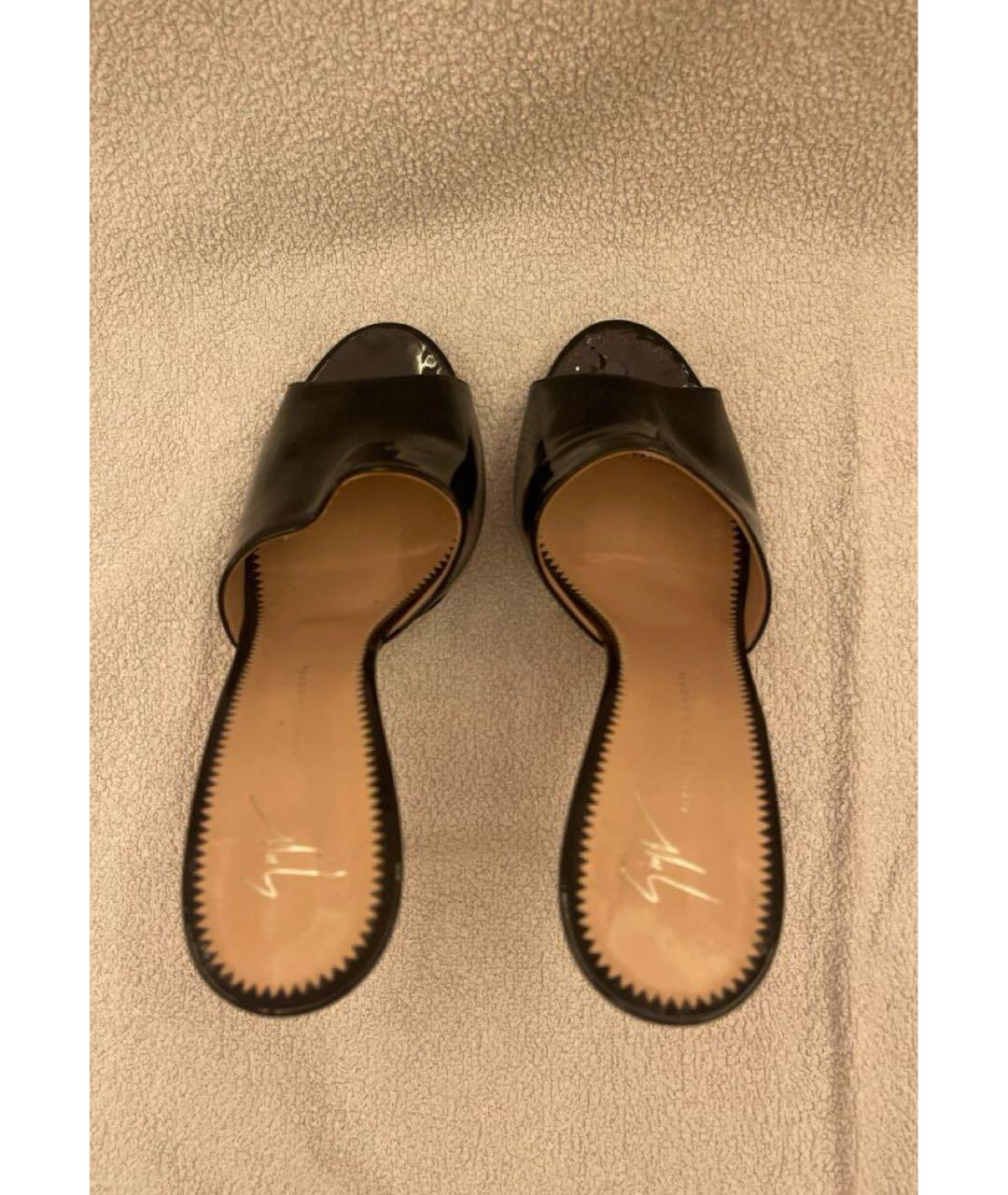 GIUSEPPE ZANOTTI DESIGN Черные мюли из лакированной кожи, фото 4