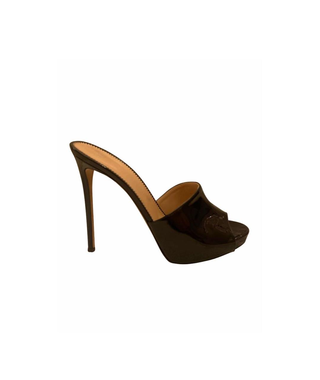 GIUSEPPE ZANOTTI DESIGN Черные мюли из лакированной кожи, фото 9
