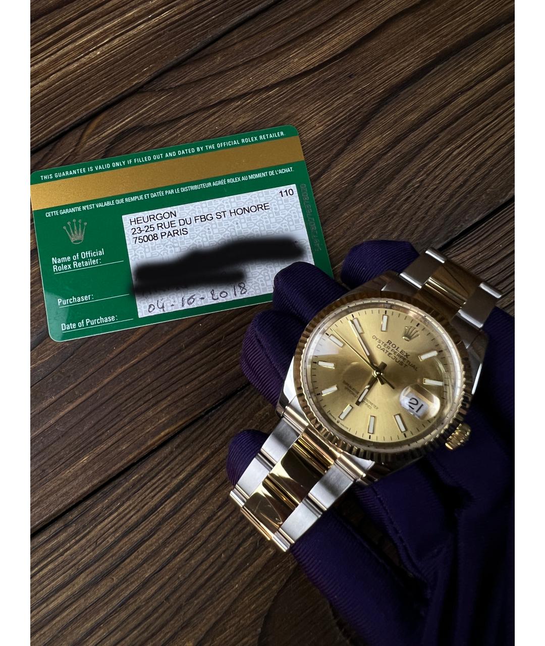 ROLEX Часы из желтого золота, фото 2