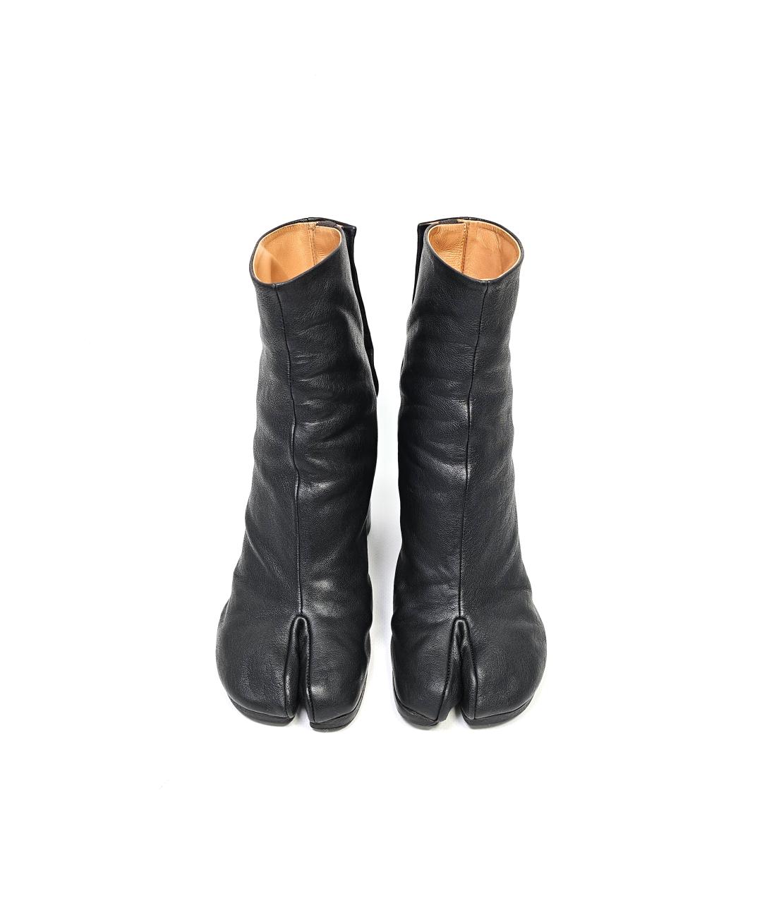 MAISON MARGIELA Черные кожаные ботильоны, фото 2