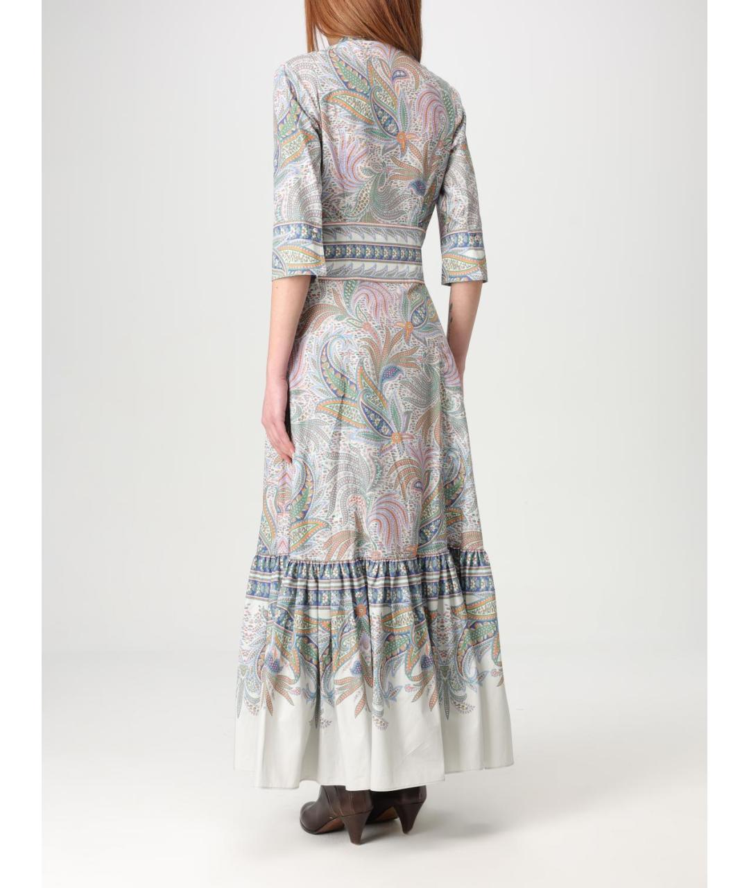 ETRO Голубое хлопковое повседневное платье, фото 3