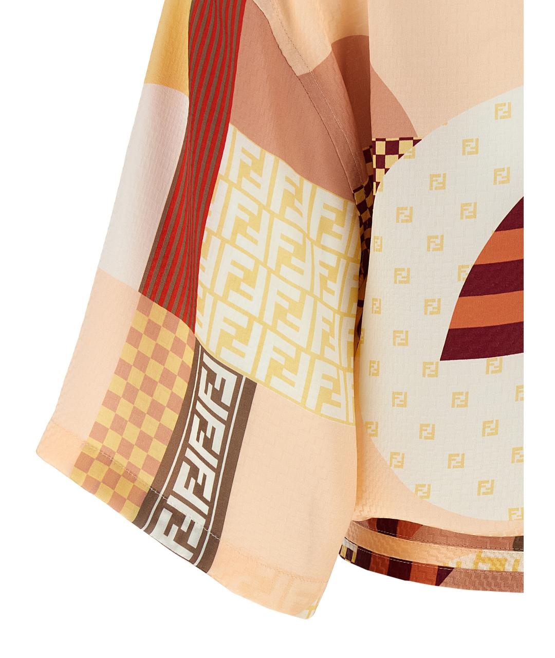 FENDI Мульти шелковая блузы, фото 4