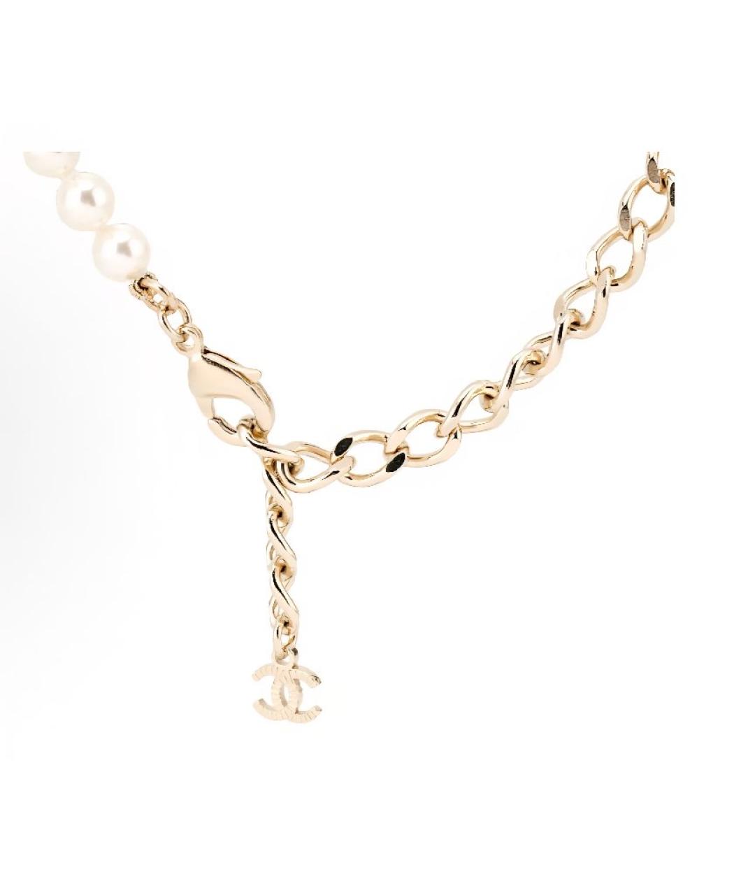 CHANEL Белая металлическая подвеска, фото 3