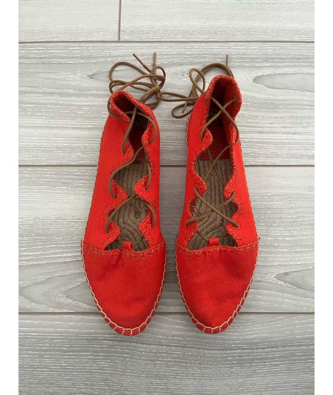 TORY BURCH Красные текстильные эспадрильи, фото 3