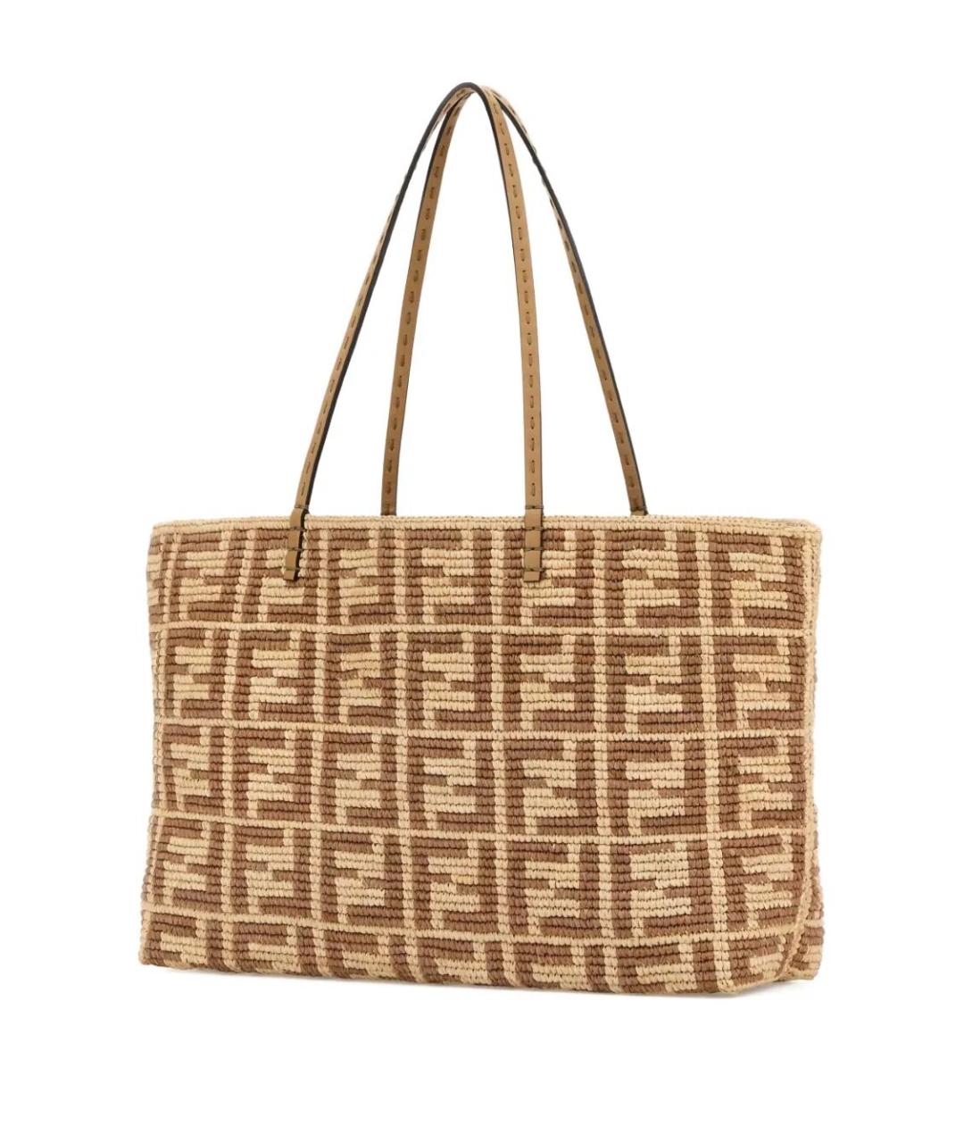 FENDI Бежевая сумка тоут, фото 3