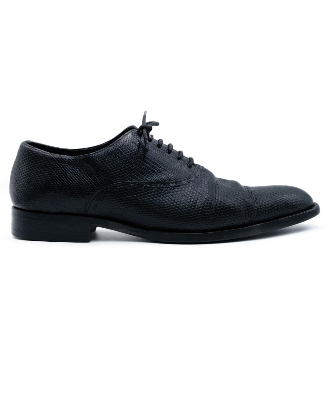 ERMENEGILDO ZEGNA Черные кожаные туфли, фото 6