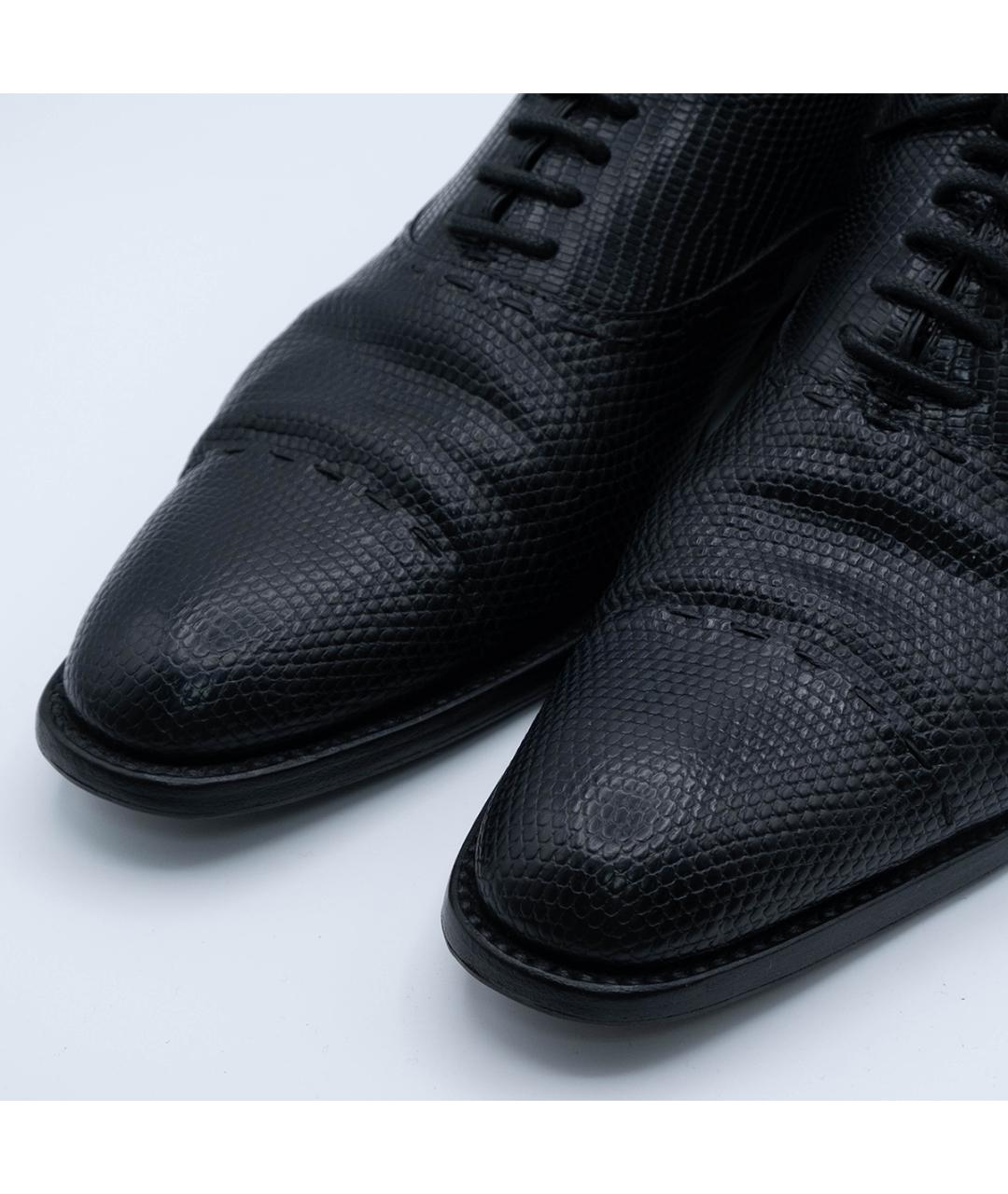 ERMENEGILDO ZEGNA Черные кожаные туфли, фото 3