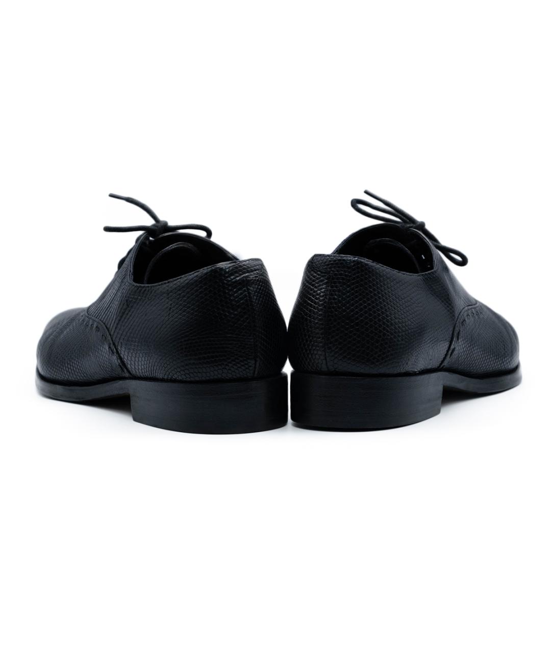 ERMENEGILDO ZEGNA Черные кожаные туфли, фото 5