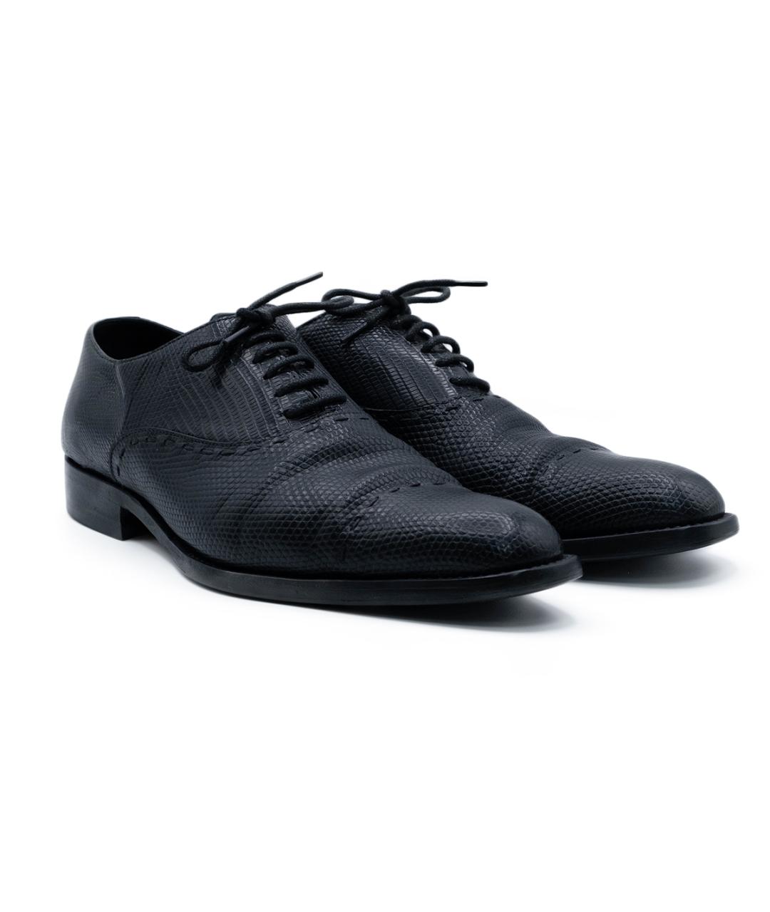 ERMENEGILDO ZEGNA Черные кожаные туфли, фото 2