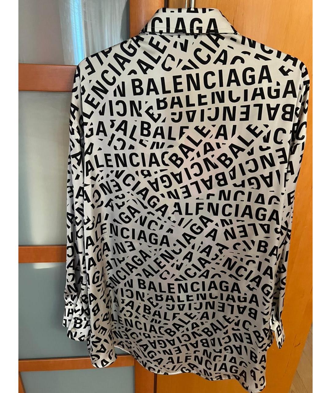 BALENCIAGA Серебряная полиэстеровая рубашка, фото 2