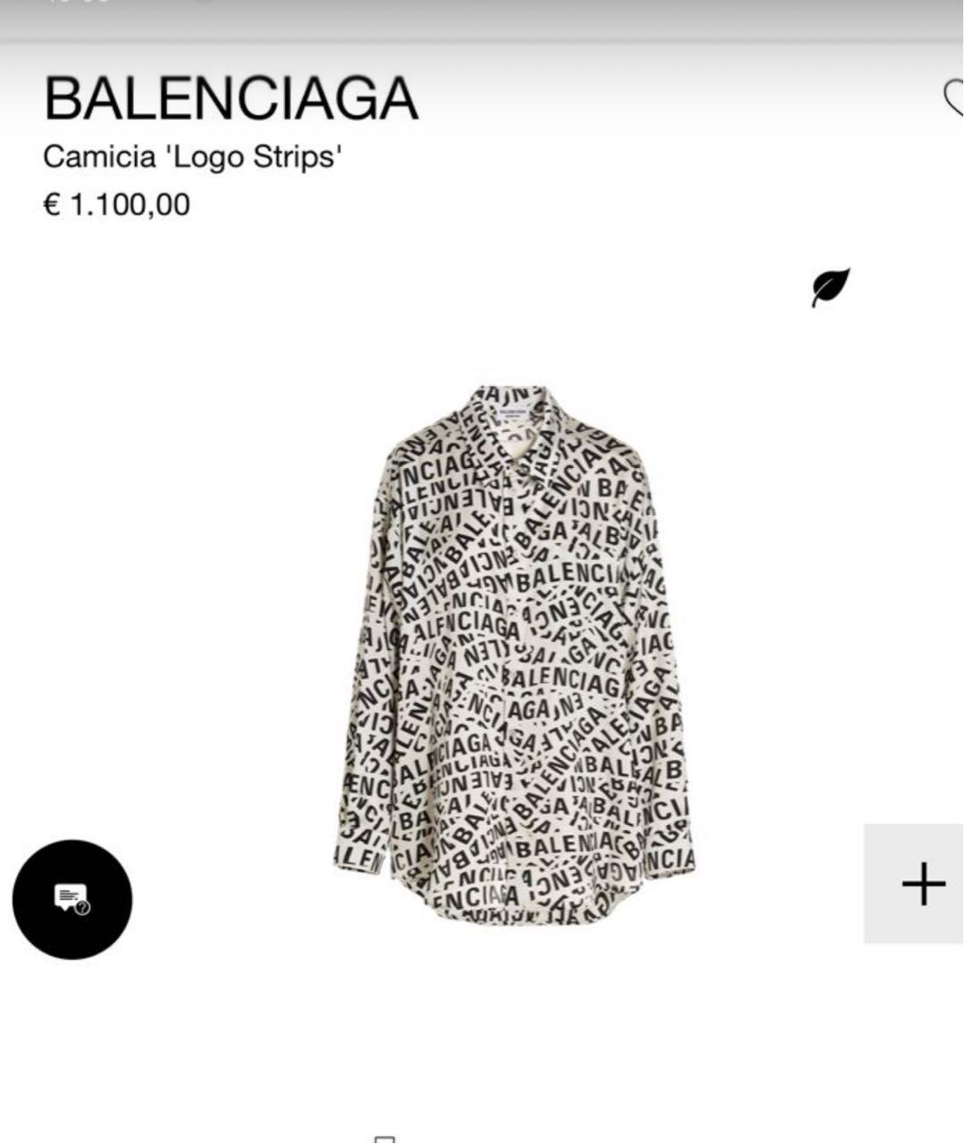 BALENCIAGA Серебряная полиэстеровая рубашка, фото 6