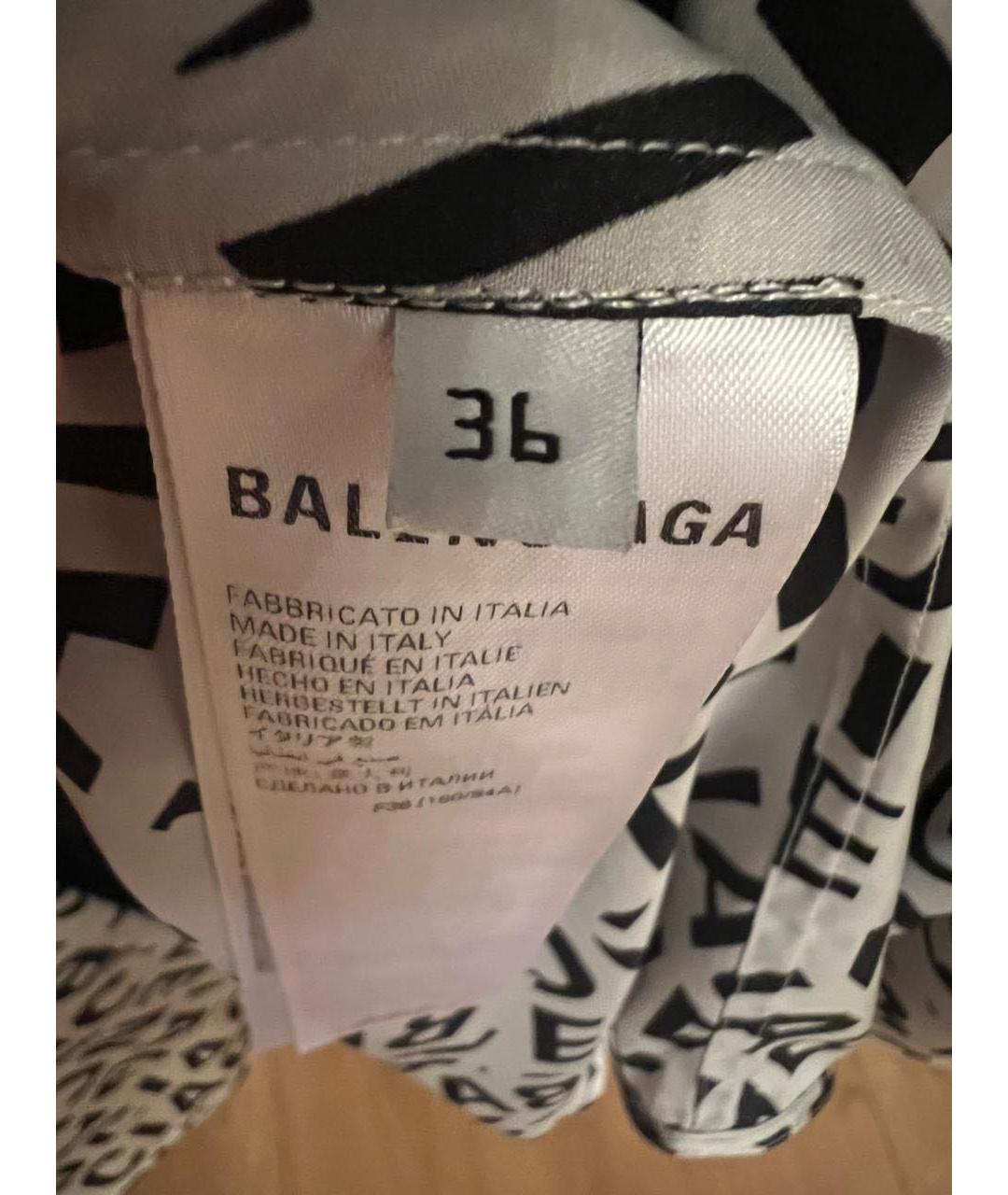 BALENCIAGA Серебряная полиэстеровая рубашка, фото 5