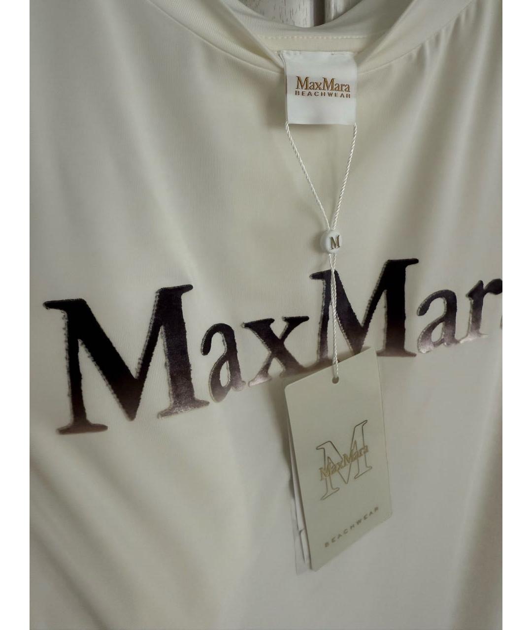 MAX MARA Белая вискозная туника, фото 4