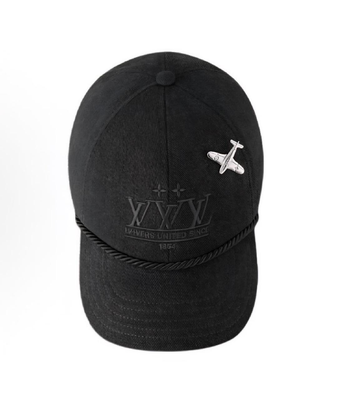 LOUIS VUITTON Черная хлопковая кепка/бейсболка, фото 4