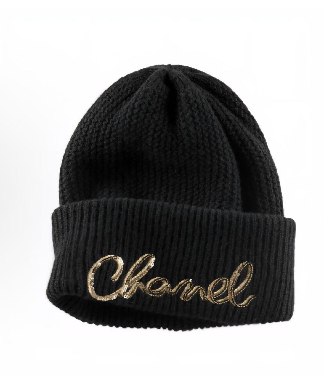 CHANEL Черная шапка, фото 2