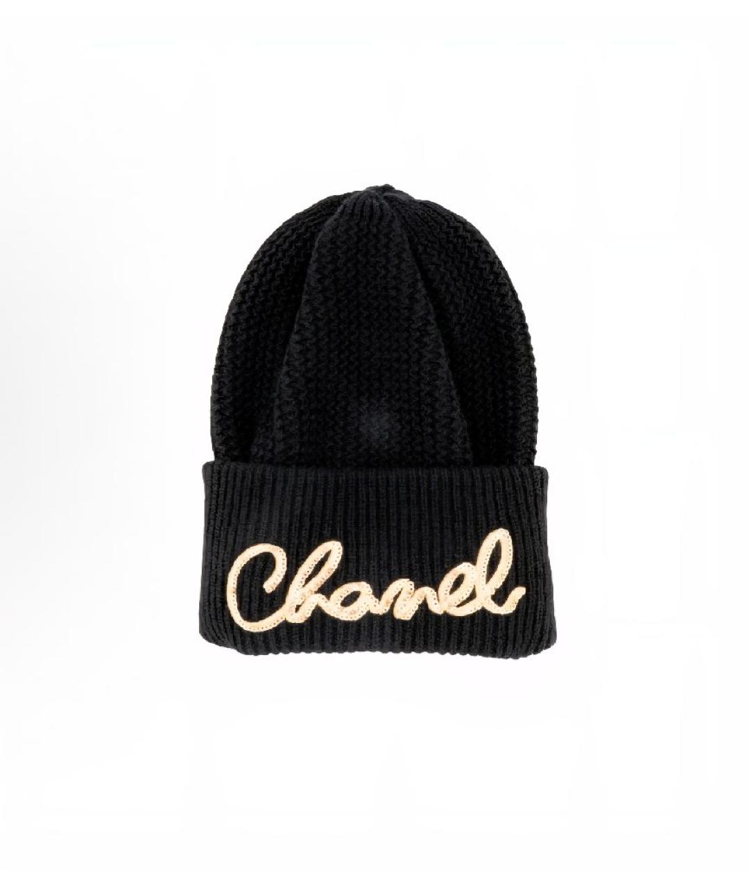 CHANEL Черная шапка, фото 4