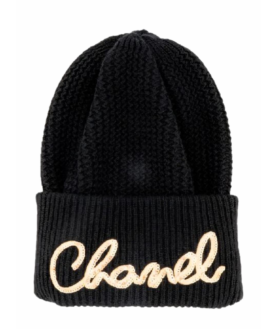 CHANEL Черная шапка, фото 1