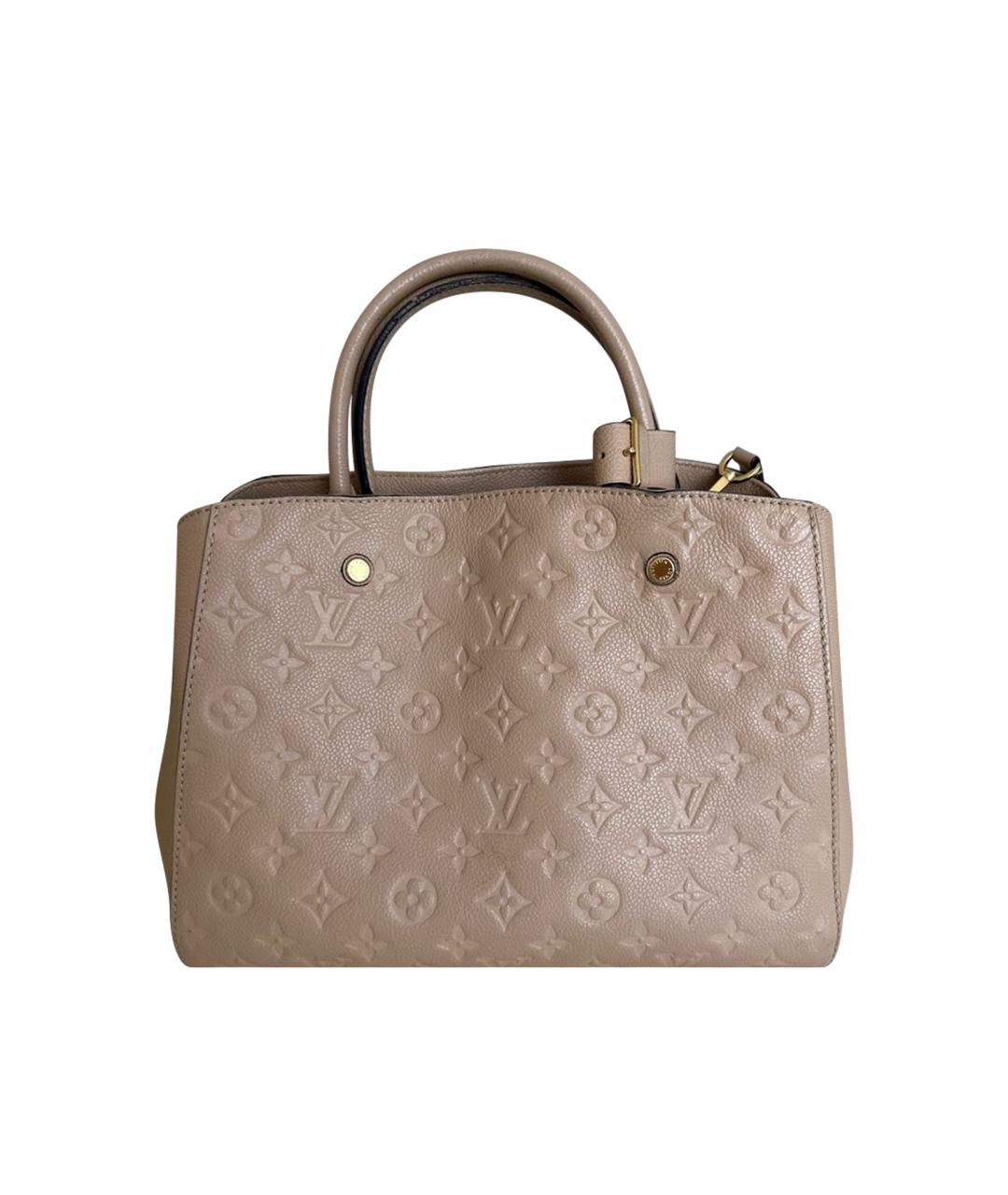 LOUIS VUITTON Бежевая кожаная сумка через плечо, фото 1