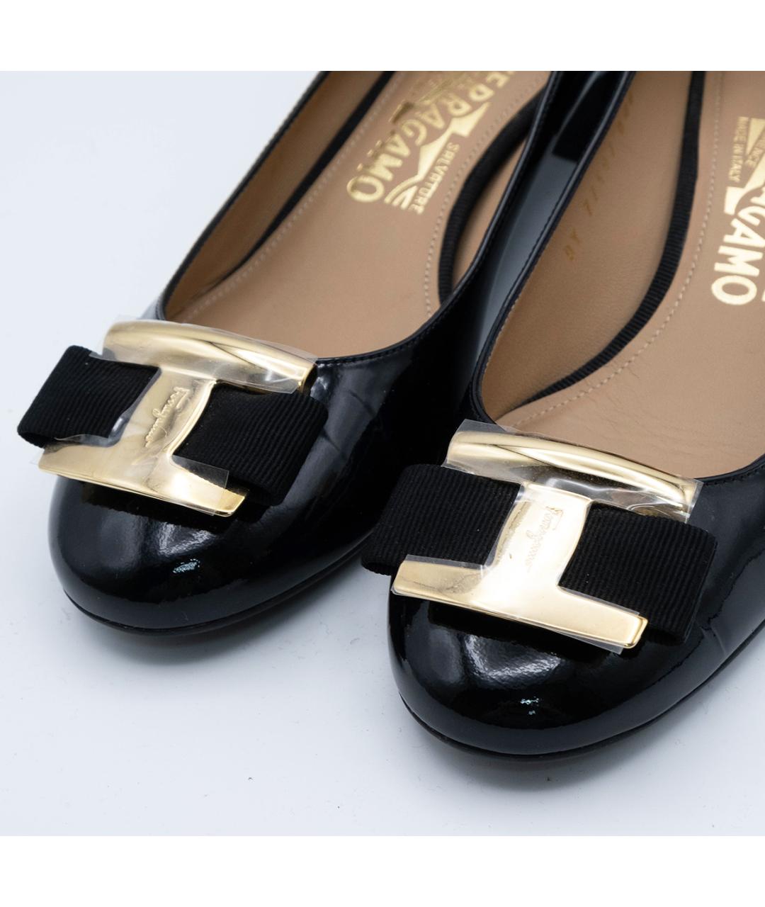 FERRAGAMO Черные кожаные туфли, фото 3