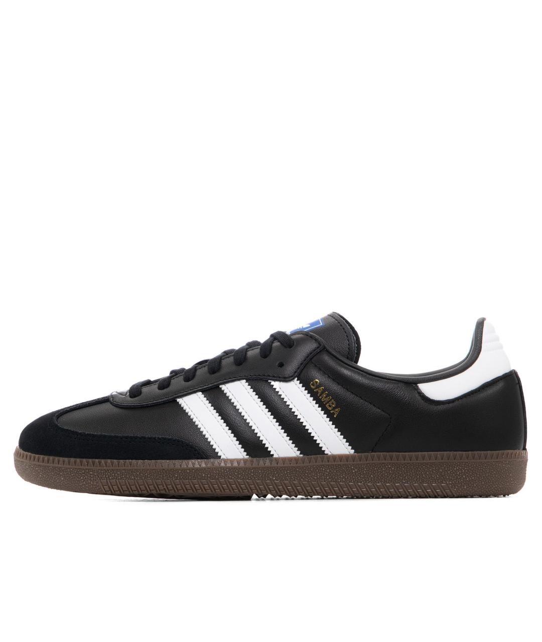 ADIDAS Черные кожаные низкие кроссовки / кеды, фото 2