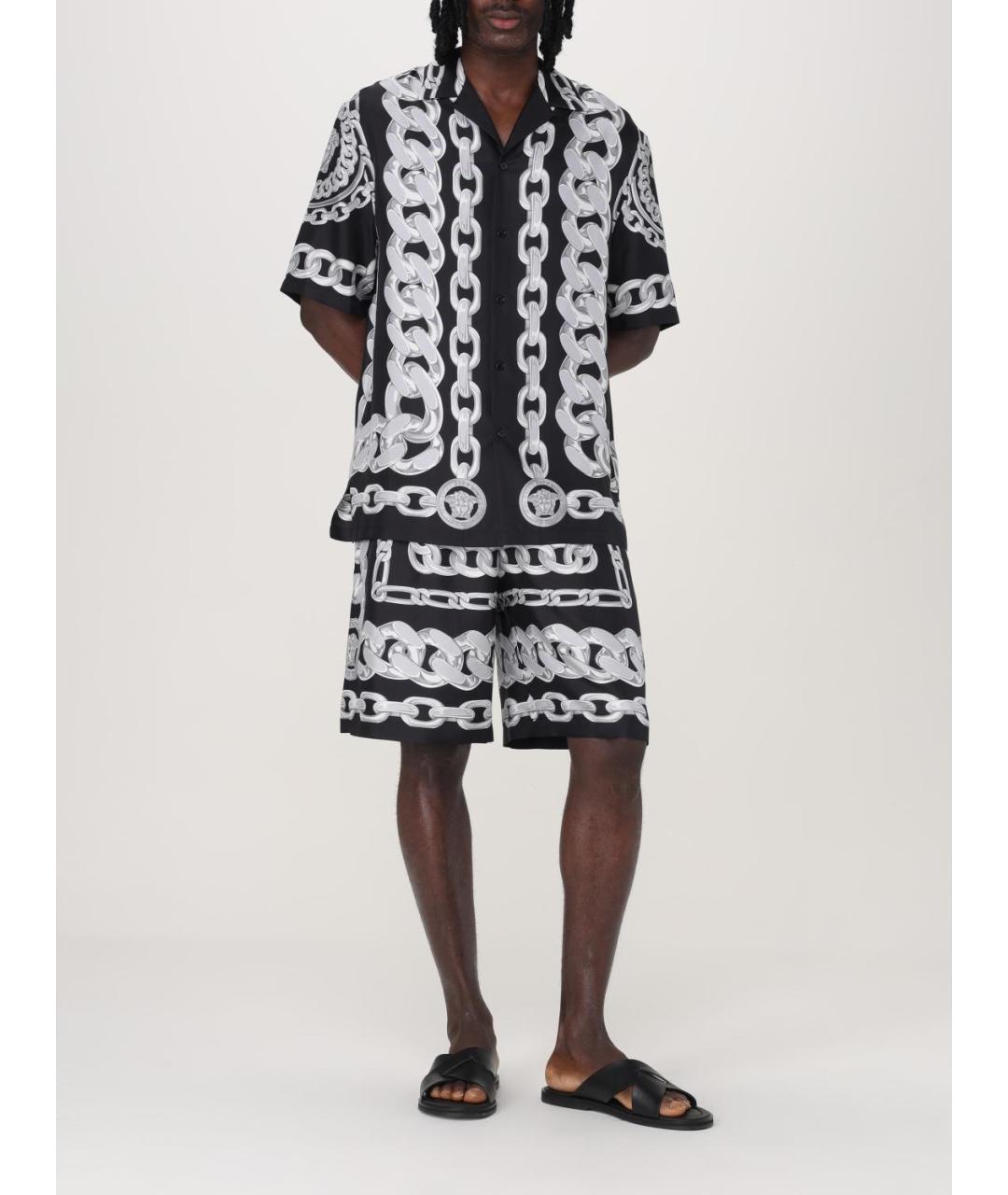VERSACE Мульти шелковые шорты, фото 3