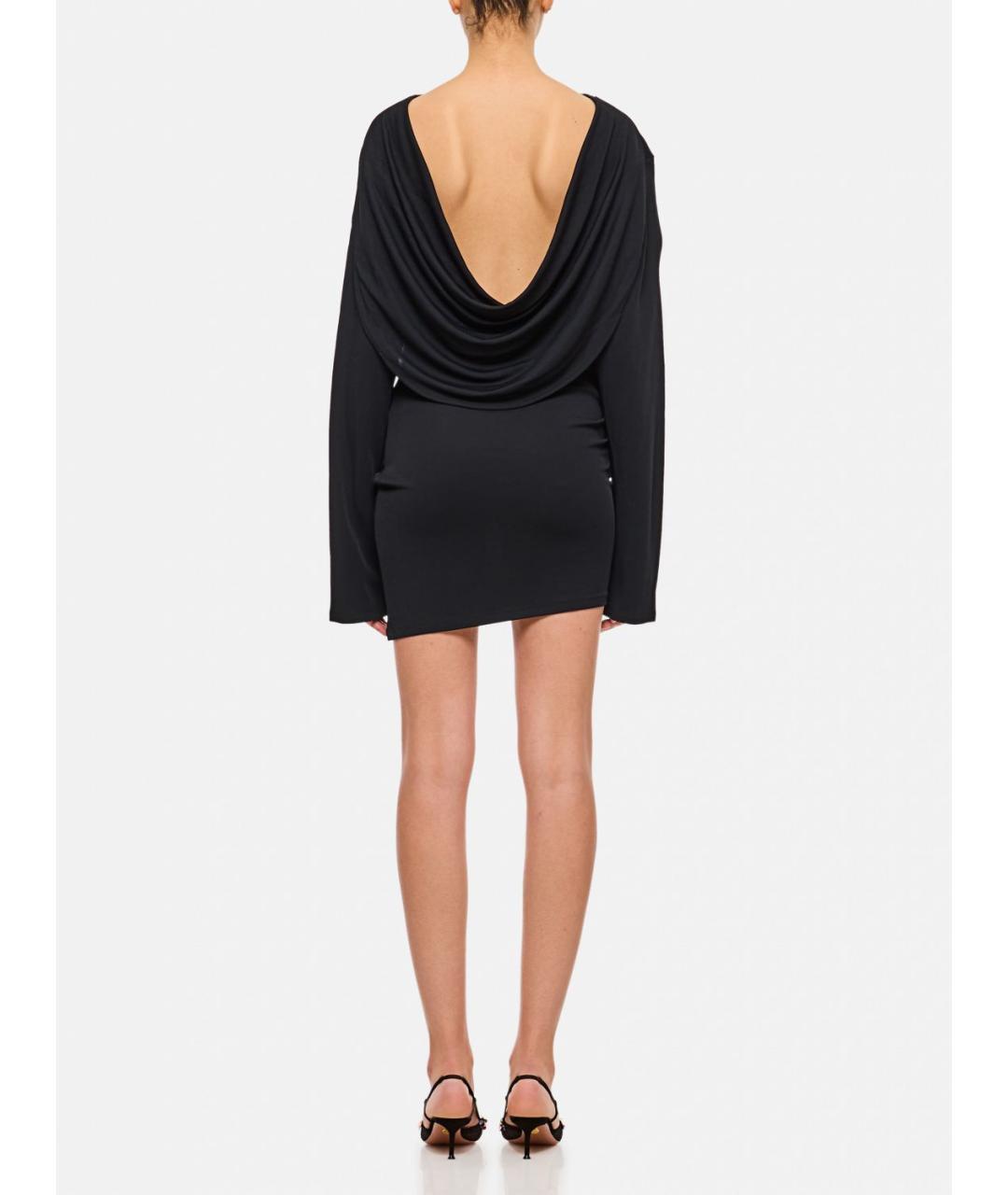 JACQUEMUS Черное вискозное платье, фото 4