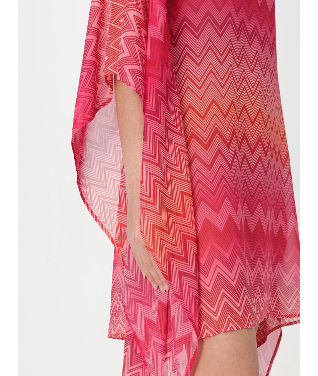 MISSONI Розовое шелковое платье, фото 5