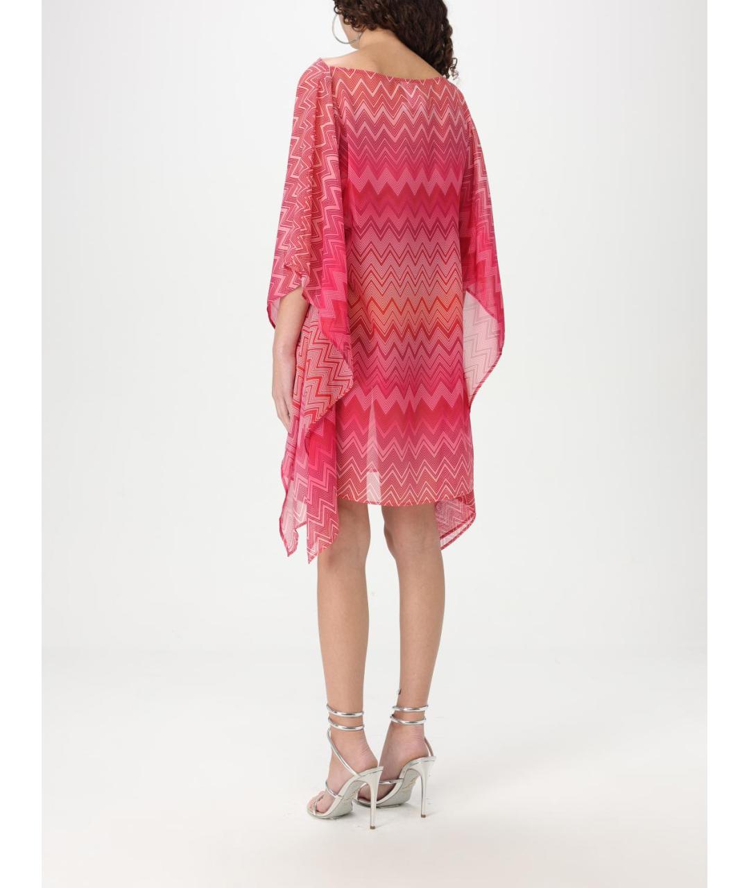 MISSONI Розовое шелковое платье, фото 3