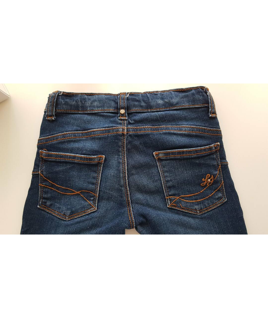 LIU JO KIDS Темно-синие хлопковые детские джинсы, фото 5
