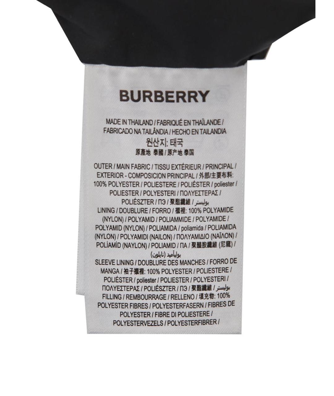 BURBERRY Черная полиэстеровая парка, фото 7
