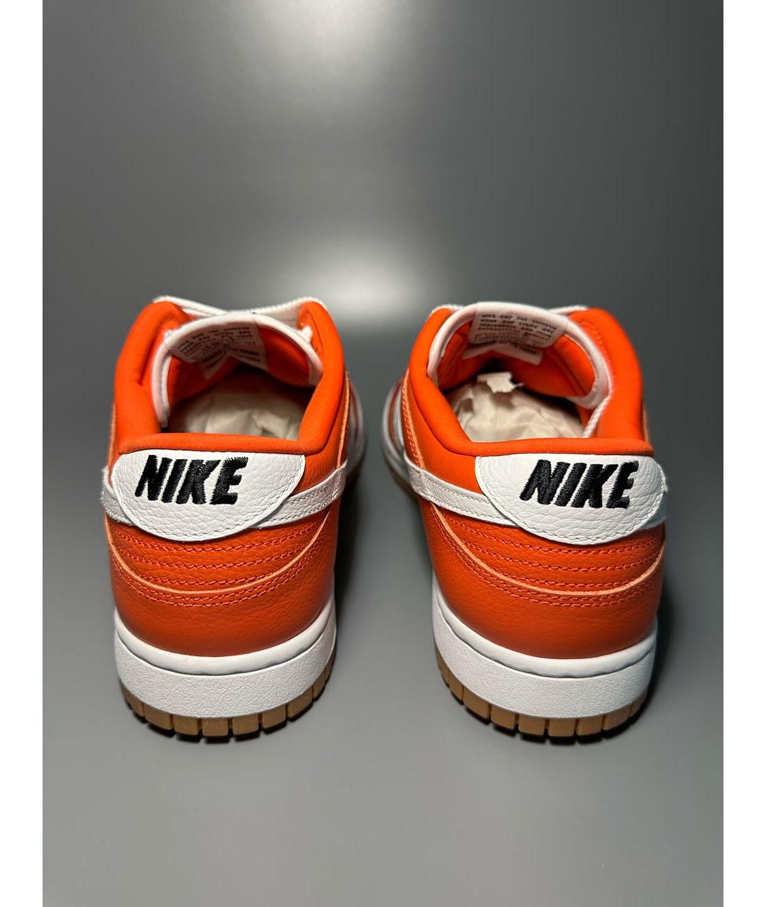 NIKE Красные кожаные низкие кроссовки / кеды, фото 4