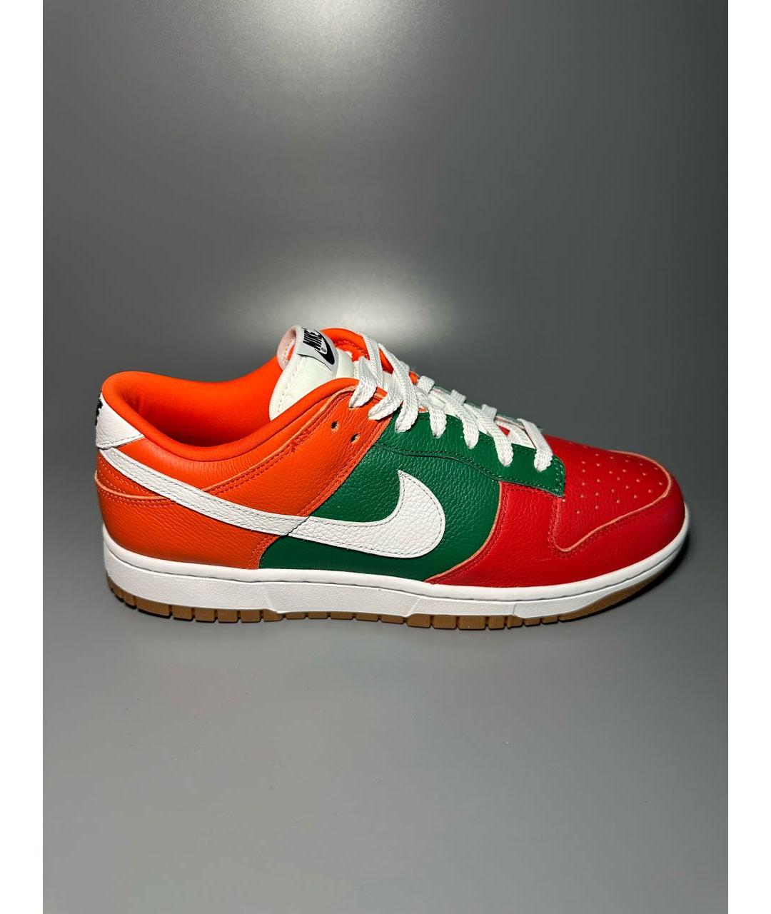 NIKE Красные кожаные низкие кроссовки / кеды, фото 9