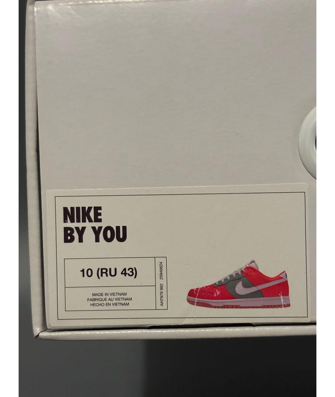 NIKE Красные кожаные низкие кроссовки / кеды, фото 8