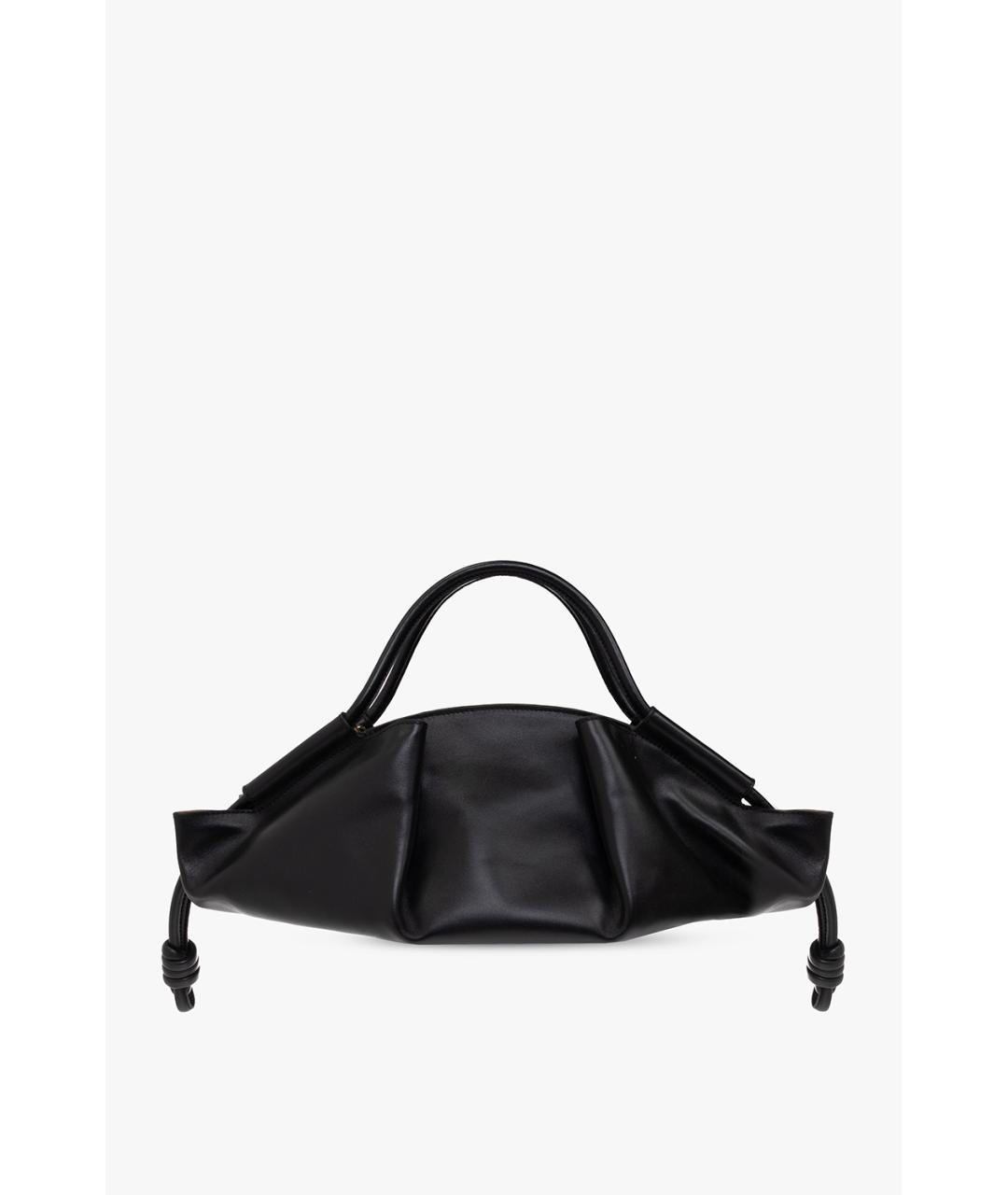 LOEWE Черная кожаная сумка с короткими ручками, фото 2