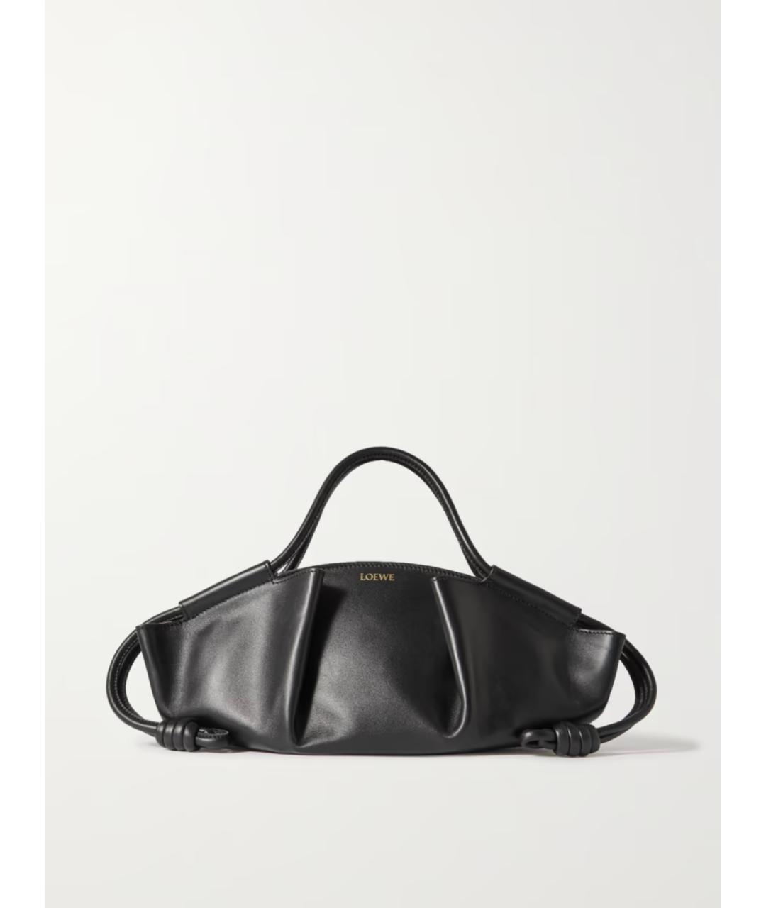 LOEWE Черная кожаная сумка с короткими ручками, фото 6