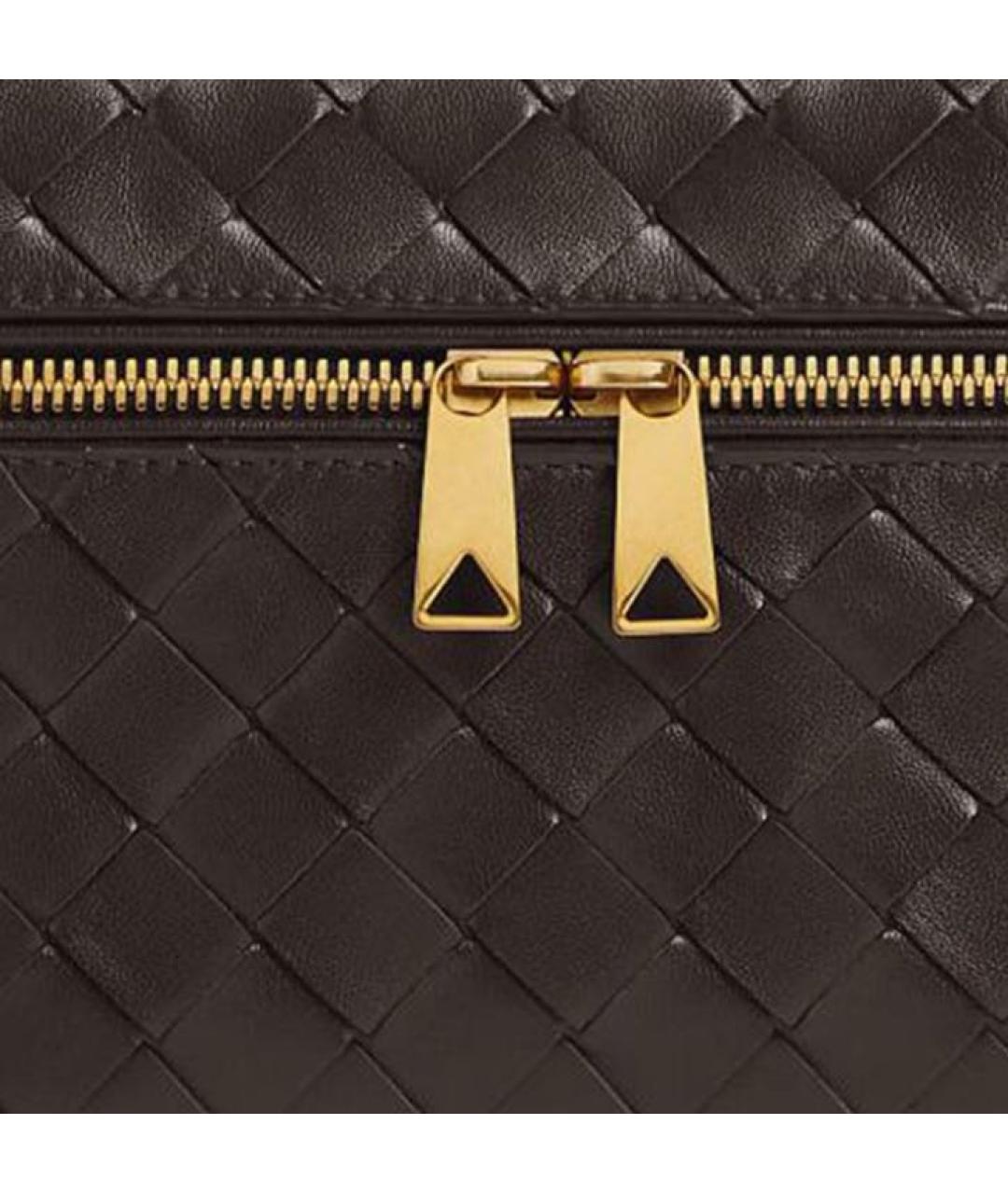BOTTEGA VENETA Коричневая кожаная сумка через плечо, фото 5