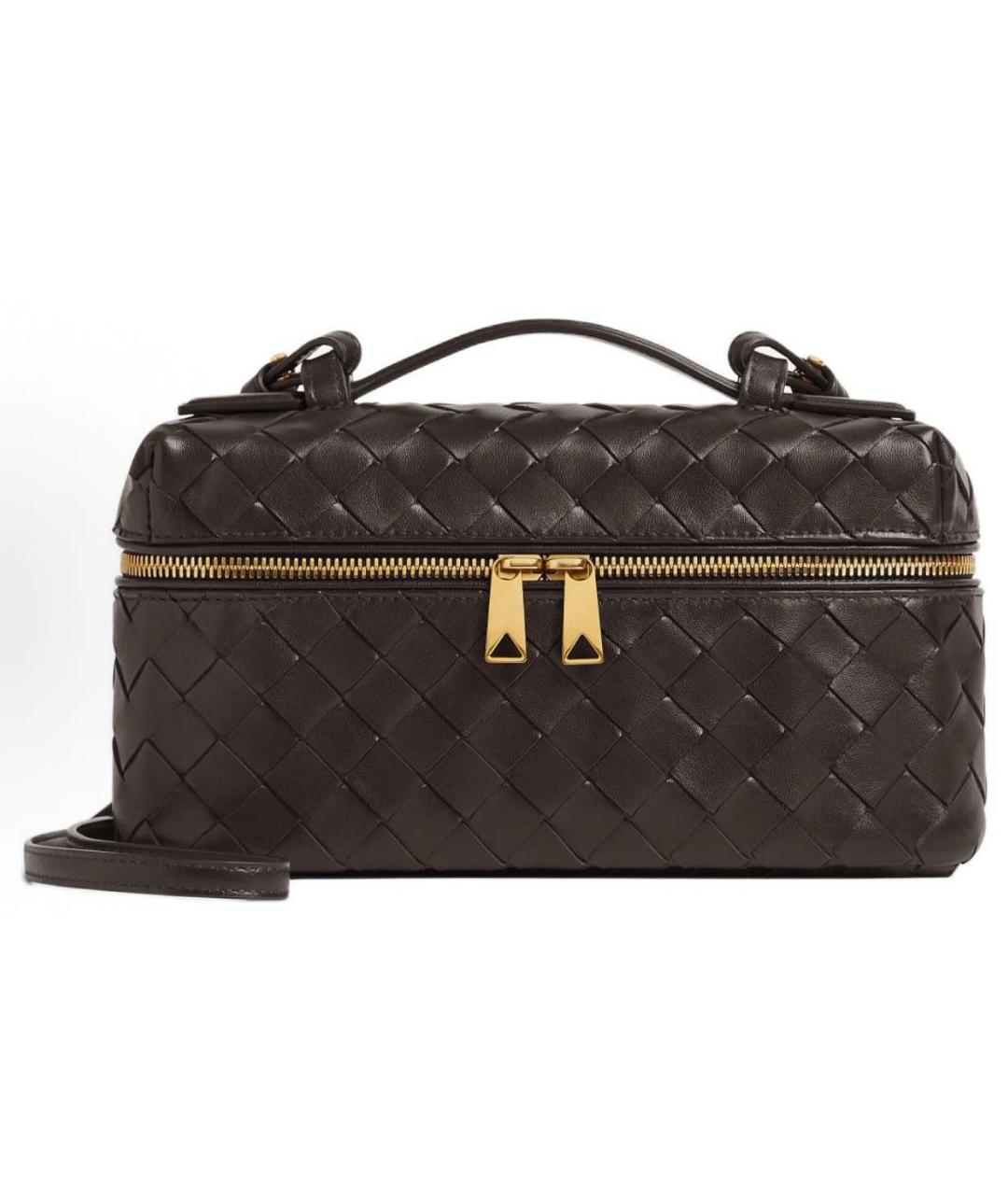 BOTTEGA VENETA Коричневая кожаная сумка через плечо, фото 1