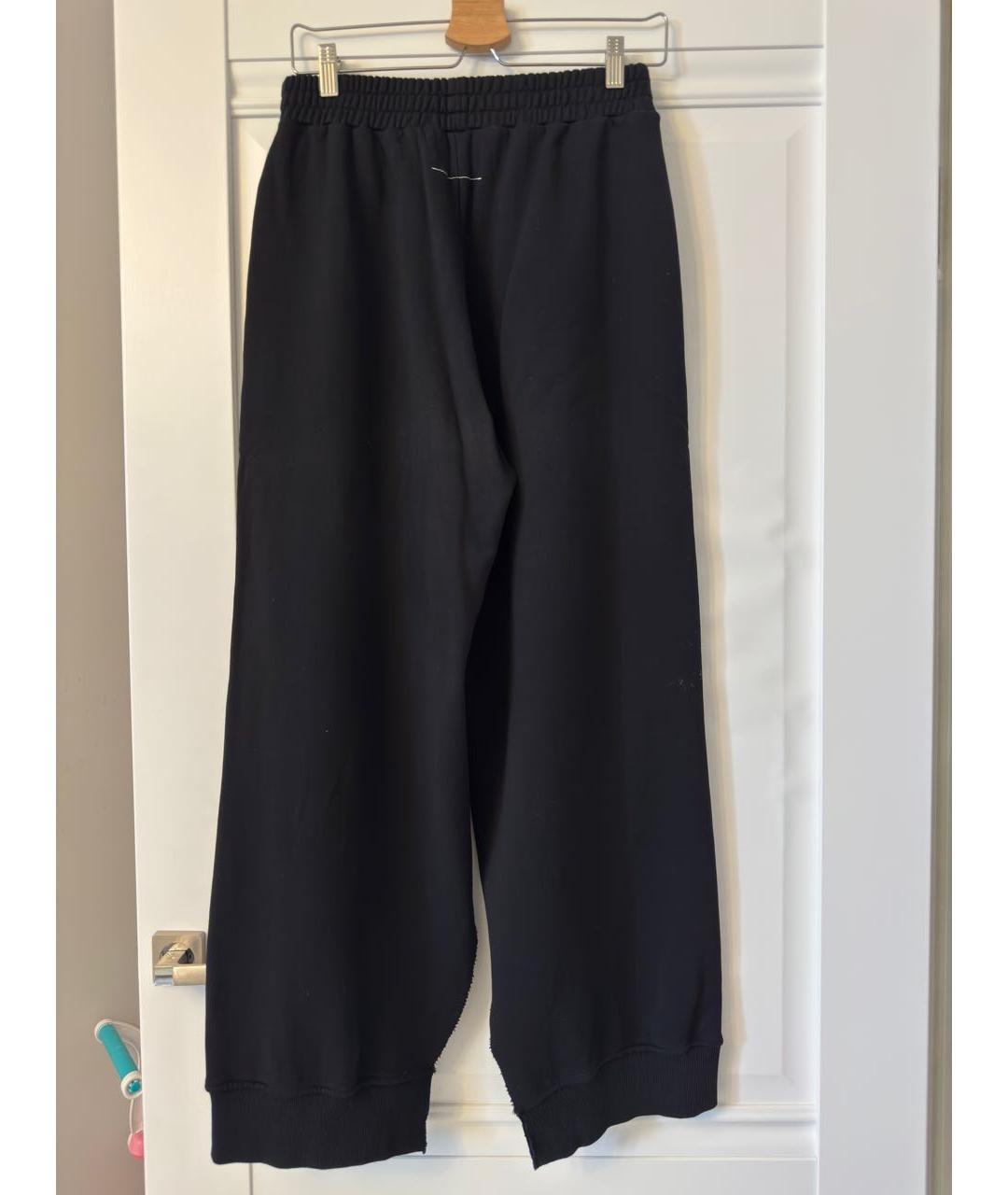 MM6 MAISON MARGIELA Черные хлопковые брюки широкие, фото 2