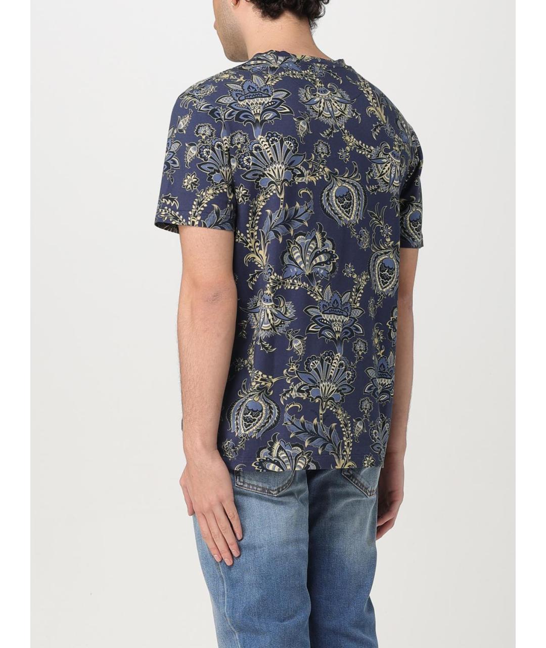 ETRO Синяя хлопковая футболка, фото 4
