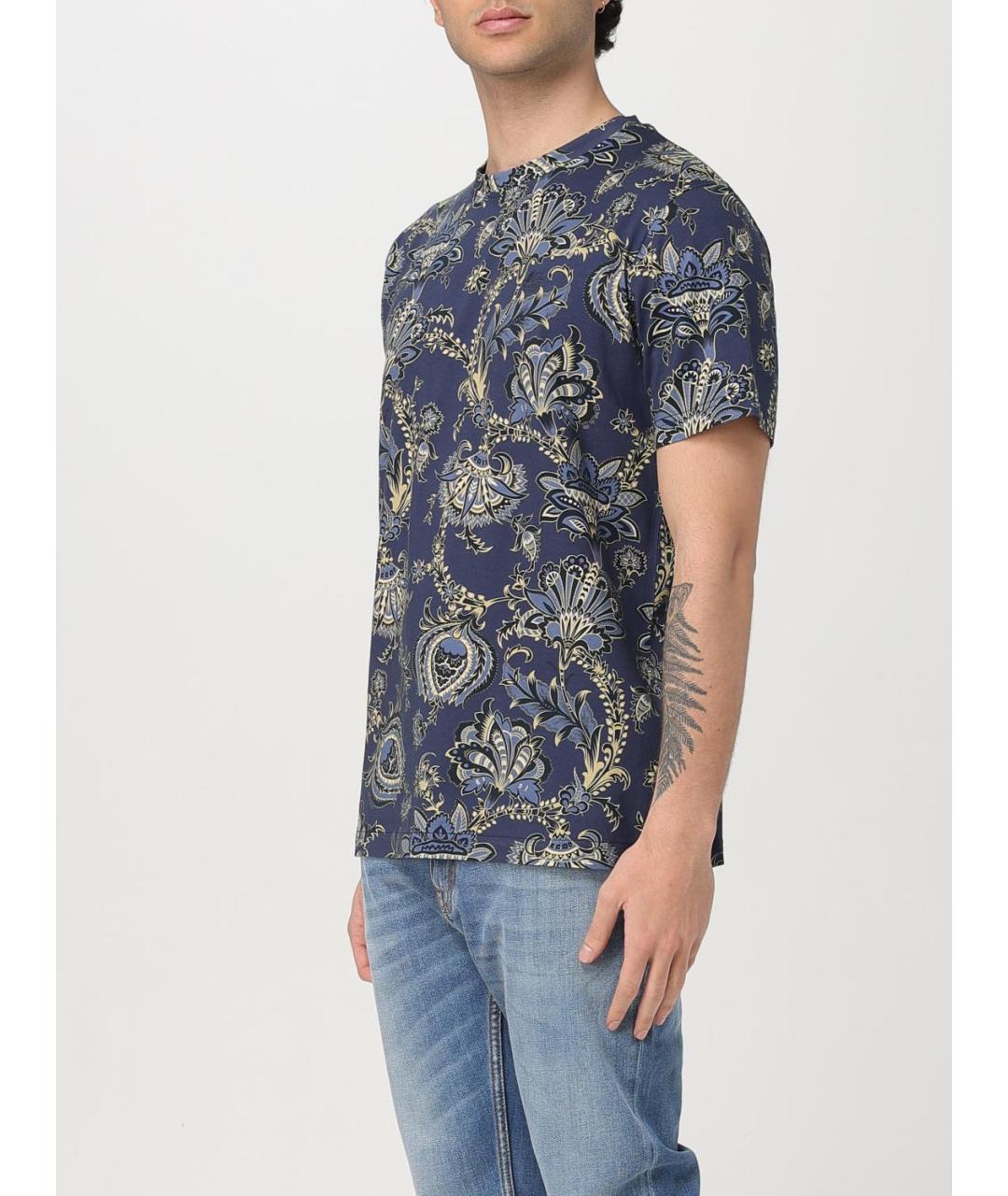 ETRO Синяя хлопковая футболка, фото 5
